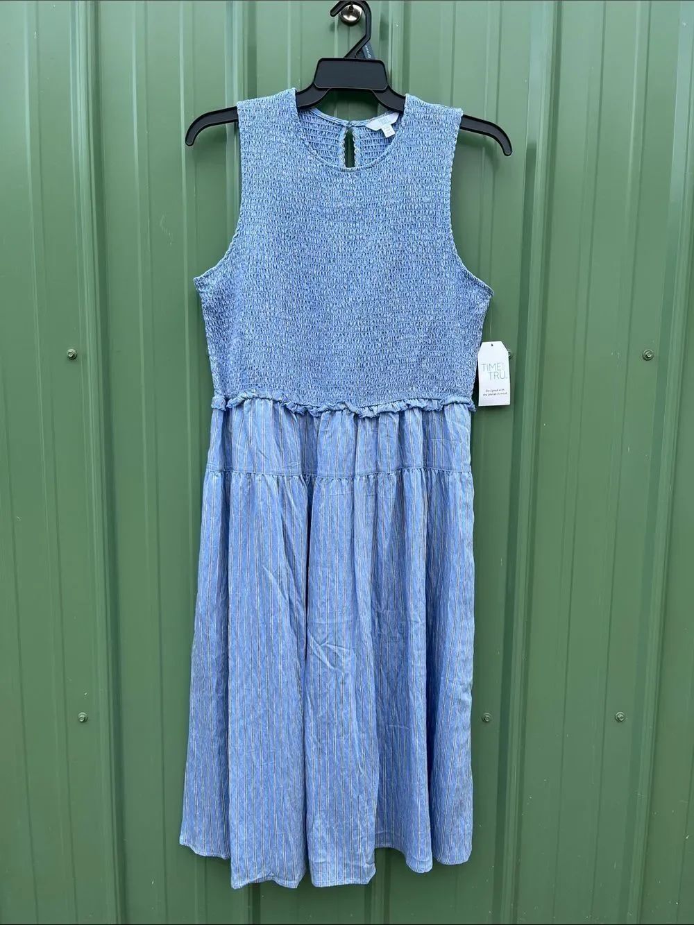 Women's Tiered Skirt Ruffle Smocked Midi Dress Size XXXL